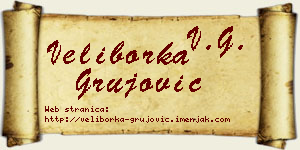 Veliborka Grujović vizit kartica